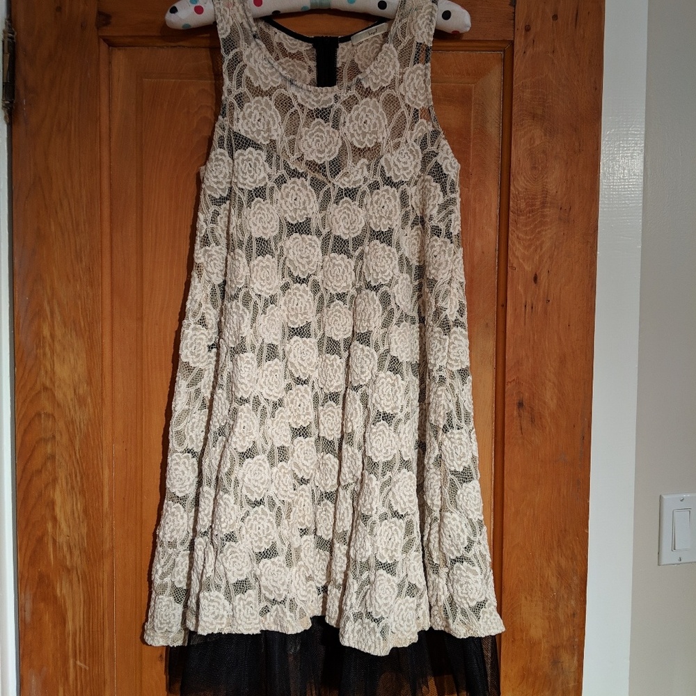 Hazel croquet dress with black tulle skirt